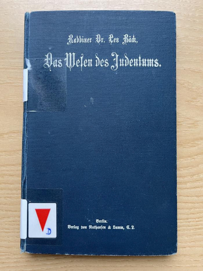 4 P 1 : Das Wesen des Judentums (1905)