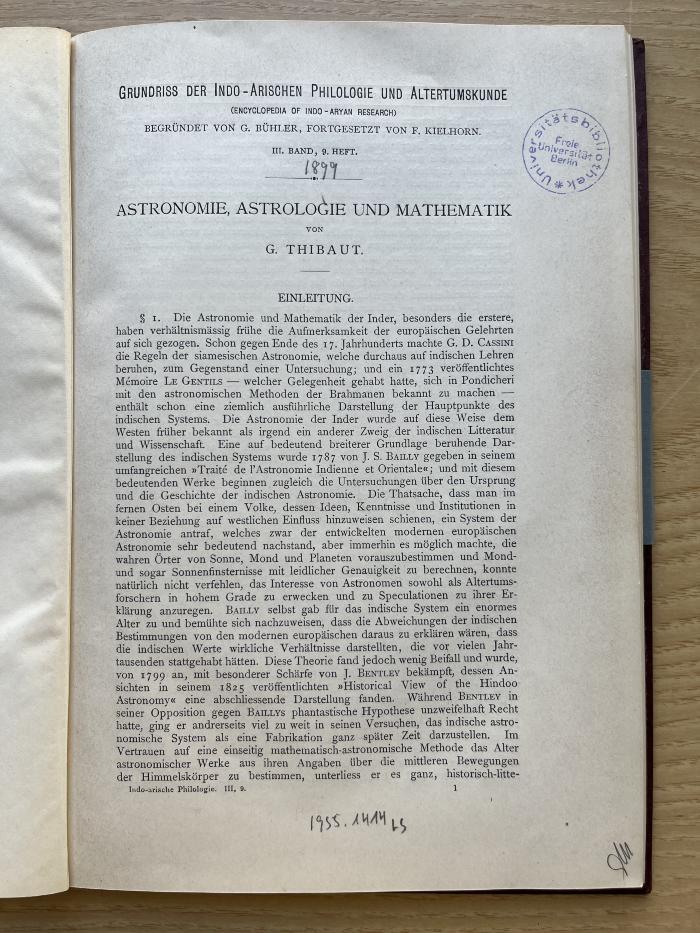 4 P 35-3,9 : Astronomie, Astrologie und Mathematik (1899)