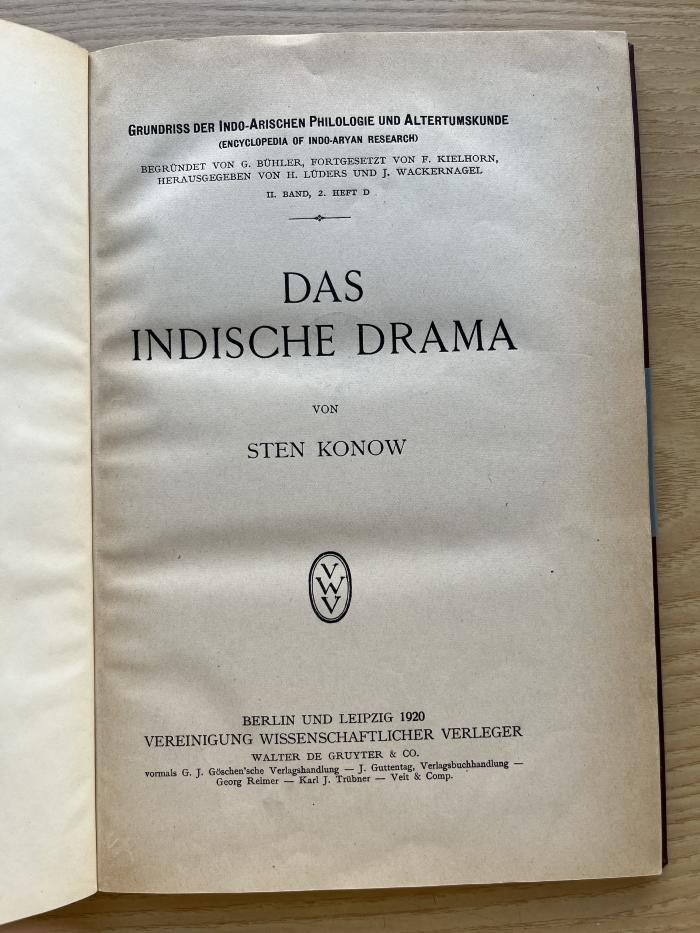 4 P 35-2,2d : Das indische Drama (1920)