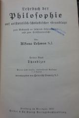 Hc 54 e 3: Lehrbuch der Philosophie auf aristotelisch-scholastischer Grundlage : Dritter Band: Theozidee (1923)