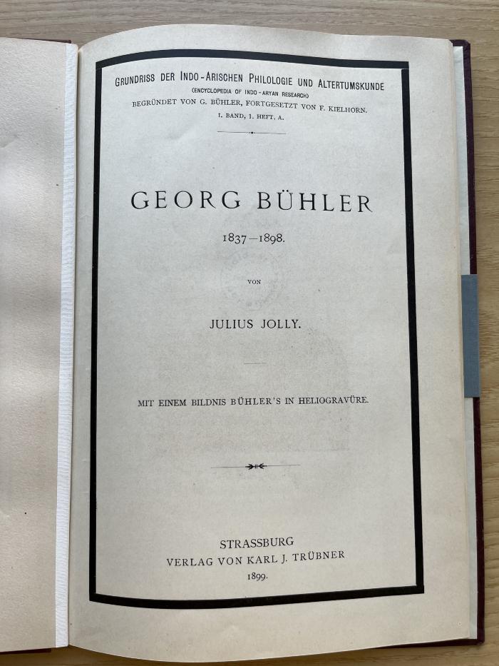 4 P 35-1,1a : Georg Bühler : 1837 - 1898 (1899)