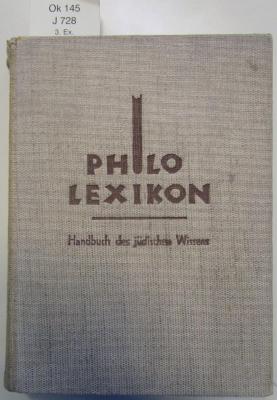 Ok 145 3. Ex.: Philo-Lexikon : Handbuch des jüdischen Wissens (1935)