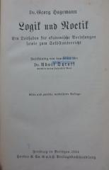 Hd 219 ab: Logik und Noetik : Ein Leitfaden für akademische Vorlesungen sowie zum Selbstunterricht (1924)