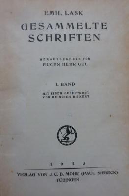 Hd 75 2. Ex.: Gesammelte Schriften (1923)