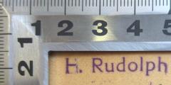 - (Rudolph, Hermann), Stempel: Name; 'H. Rudolph'. 