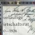 SA 847a : Der vorläufige Reichswirtschaftsrat : 1920 - 1926 ; Denkschrift. (1926)