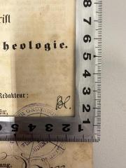 - (Bloch, Philipp), Von Hand: Notiz; 'Bl.'. 