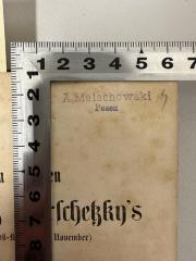 - (Malachowski, Alexander ), Stempel: Name, Ortsangabe; 'A. Malachowski Posen'. 