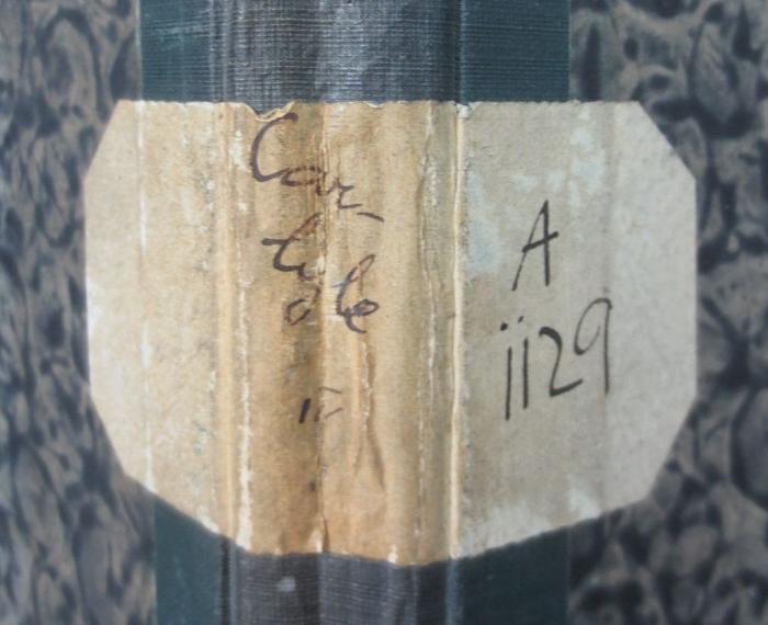 I 250 4: Thomas Carlyle's ausgewählte Schriften : Vierter Band. Dr. Francia. - Mirabeau. - Burns. - Deutsche Dramenschmiede. (1855);- (unbekannt), Etikett: Signatur. 