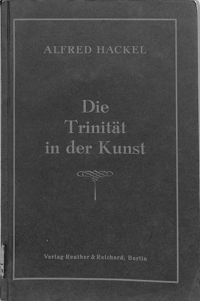 9/1013 : Die Trinität in der Kunst. Eine ikonographische Untersuchung. (1931)