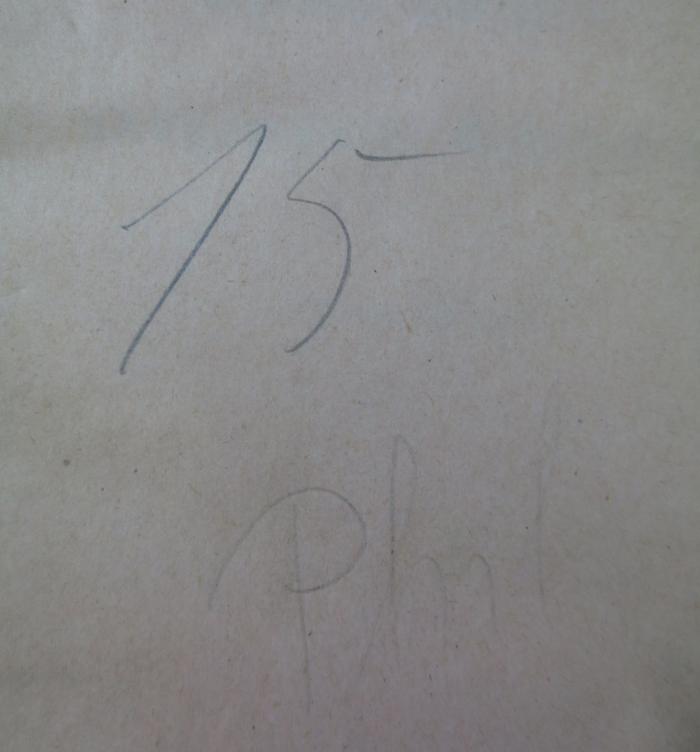 I 250 4: Thomas Carlyle's ausgewählte Schriften : Vierter Band. Dr. Francia. - Mirabeau. - Burns. - Deutsche Dramenschmiede. (1855);- (unbekannt), Von Hand: Notiz; 'Phil'. 