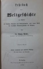 I 407 ao 1: Lehrbuch der Weltgeschichte mit Rücksicht auf Cultur, Literatur und REligionswesen, und einem Abriß der deutschen Literaturgeschichte als Anhang : Erster Band (1863)