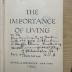7 P 88&lt;14&gt; : The importance of living (1938)