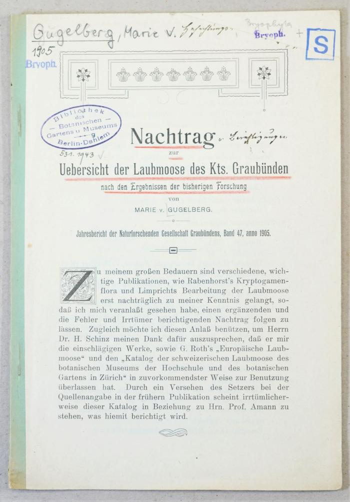 Einband / Titelblatt