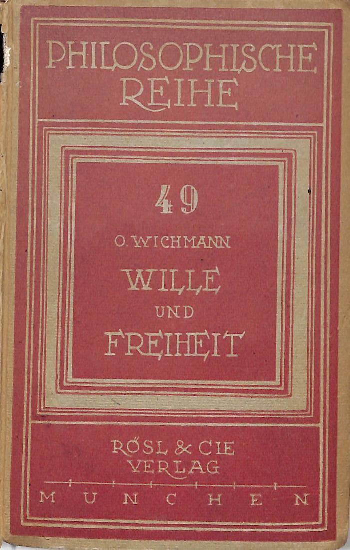7/277 : Wille und Freiheit (1922)