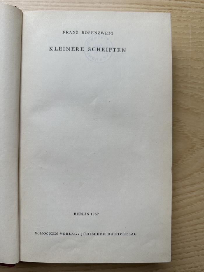 9 P 35 : Kleinere Schriften (1937)