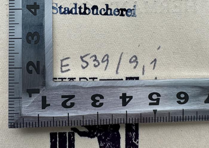 - (VB Spandau), Von Hand: Nummer, Signatur; 'E 539/9,1 [wechselnde Nummern]'.  (Prototyp)