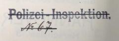 - (Hannover. Ortspolizei), Stempel: Name; 'Polizei-Inspektion.'. 