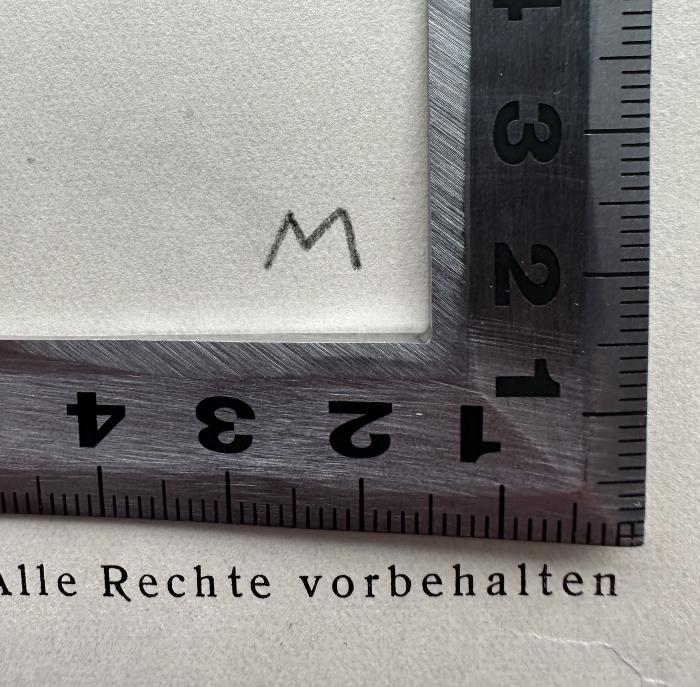 -, Von Hand: Initiale; 'M' (Prototyp)