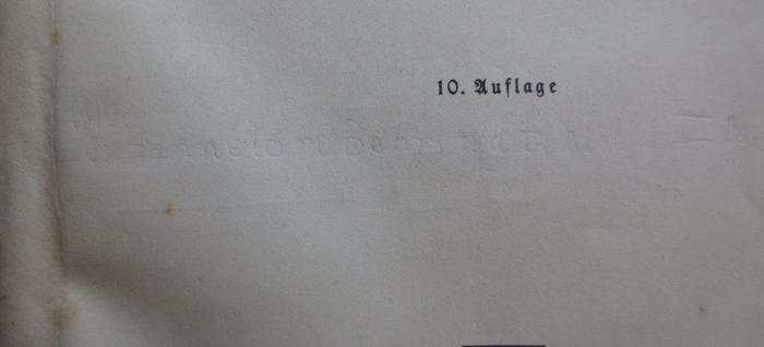 Bk 1268 ao: Heimatatlas für Berlin und die Kurmark (1937);- (Behrendt, Hannelore), Von Hand: Autogramm, Name; 'Name: Hannelore Behrendt Klasse V B'. 