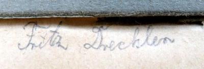 - (Drechsler[?], Fritz), Von Hand: Autogramm; 'Fritz Drechsler[?]'. 