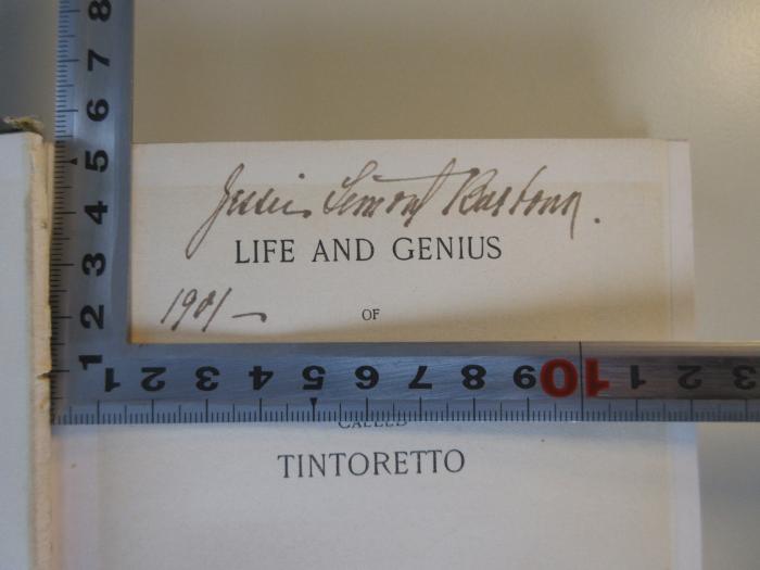 - (Lemont Barbour, Jessie ), Von Hand: Name; 'Jessie Lemont Barbour  
1901'. 
