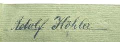 - (Köhler, Adolf), Von Hand: Autogramm; 'Adolf Köhler'. 