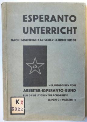 K 3022 : Esperanto-Unterricht. Nach grammatikalischer Lehrmethode. (1927)