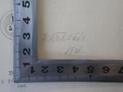 - (Nachstädt, Wilhelm ), Von Hand: Name, Datum; 'W. Nachstädt 1921'. 