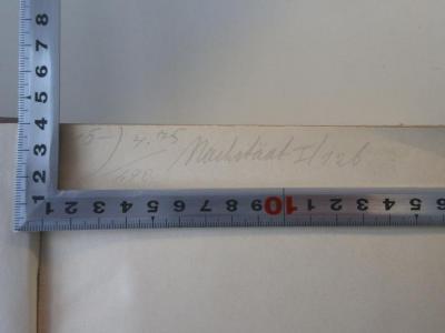 - (Nachstädt, Wilhelm ), Von Hand: Name, Notiz; '15) 4.75 / 1.90
Nachstädt 
I / 126'. 