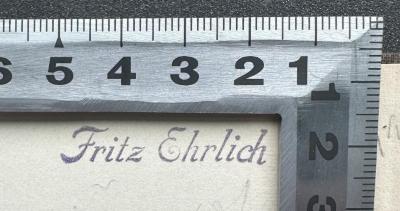 - (Fritz Ehrlich), Stempel: Name; 'Fritz Ehrlich'.  (Prototyp)