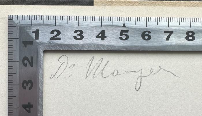 -, Von Hand: Autogramm, Name; 'Dr. Mayer'