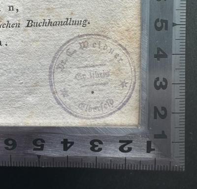 - (L. Metdner), Stempel: Exlibris, Name, Ortsangabe; 'Dr. L. Metdner
Ex libris
Elberfeld'.  (Prototyp)