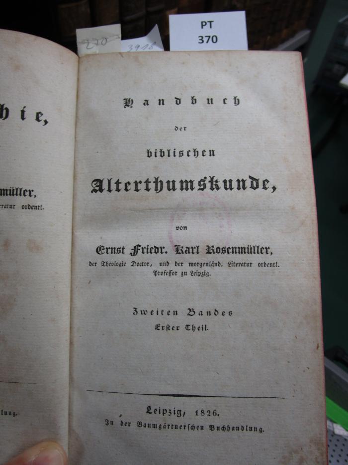  Handbuch der biblischen Alterthumskunde (1826)