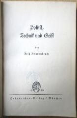 18/80/41483(6) : Politik, Technik und Geist 
 (1939)