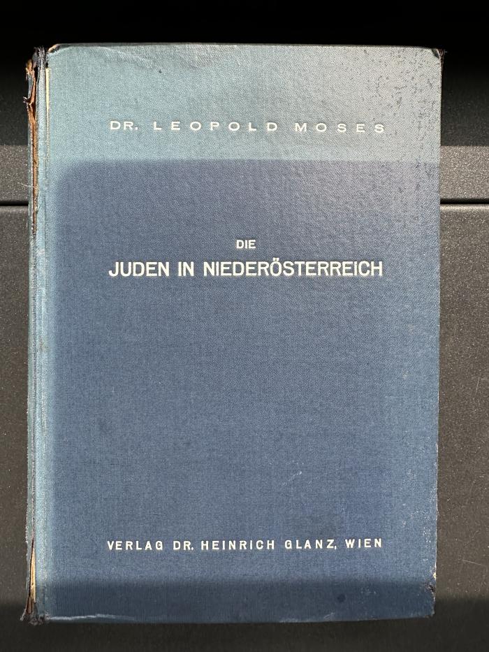 15 P 183 : Die Juden in Niederösterreich (1935)