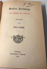 Q 3107 : Gottes Heimkehr. Die Geschichte eines Glaubens (1907)