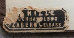 - (G. Mallinckrodt (Hermann Hille) (Zabern)), Etikett: Name, Berufsangabe/Titel/Branche, Ortsangabe; '[...] HILLE / [BUCHHANDLUNG] / ZABERN [...] ELSASS'. 