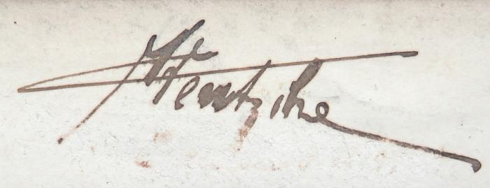 - (Fentsche[?], M.[?];Wentzke, Hans), Von Hand: Name; 'M[?] Fentsche[?]'. 