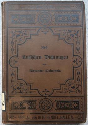 Z 3956 : Aus russischen Dichtern : (Lyrisches,  Episches, Dramatisches) in deutschen Übertragungen ([um 1885])