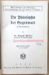18/80/41443(1) : Die Philosophie der Gegenwart in Deutschland (1934)