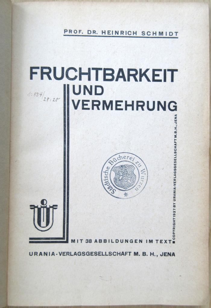 18/80/41373(5) : Fruchtbarkeit und Vermehrung (1927)