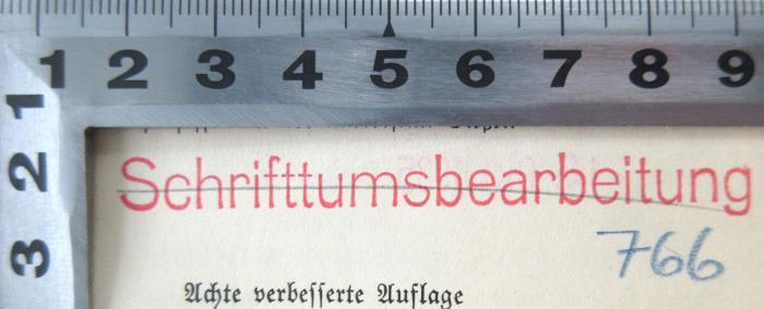 -, Stempel: Notiz; 'Schrifttumsbearbeitung'