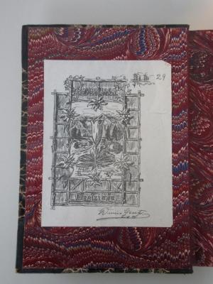 - (Gentz, Edwin), Etikett: Exlibris; 'Bibliotheka Gentziana
Bd. No 29
Edwin Gentz'.  (Prototyp)