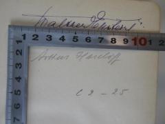 - (Haseloff, Arthur), Von Hand: Name; 'Arthur Haseloff'. 