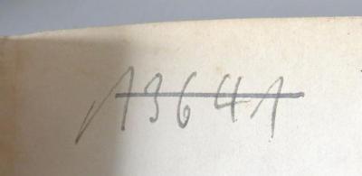 - (NSDAP-Gauarchiv und -museum Südhannover-Braunschweig), Von Hand: Signatur; '13641'. 