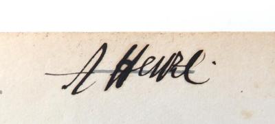 - (Henze, A.), Von Hand: Name; 'A[?] Henze.'. 
