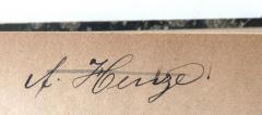 - (Henze, A.), Von Hand: Name; 'A.[?] Henze.'. 