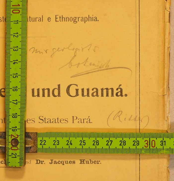 -, Von Hand: Notiz; 'nur geologisch
botanisch

(Ritter)'