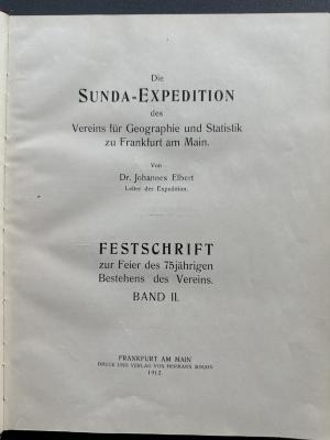 18 P 108-2 : Die Sunda-Expedition des Vereins für Geographie und Statistik zu Frankfurt am Main. 2 (1912)
